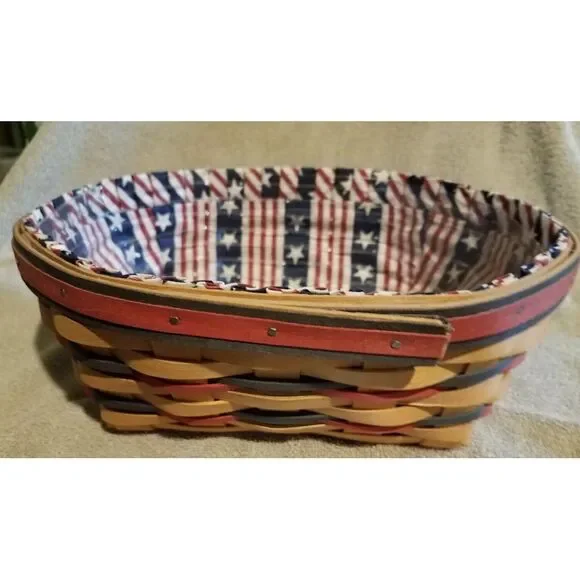 Vintage Longaberger 1999 All American Collection Blue Ribbon Bread Basket - Picture 1 of 7